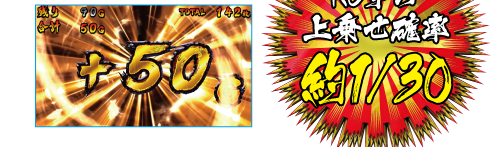 KC中の上乗せ確変 約1/30